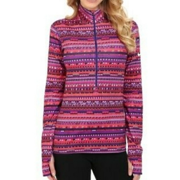 Nike Tops - Nike Dri-Fit Pro Warm 8 Bit Half Zip Training Pullover Long Sleeve Size Medium